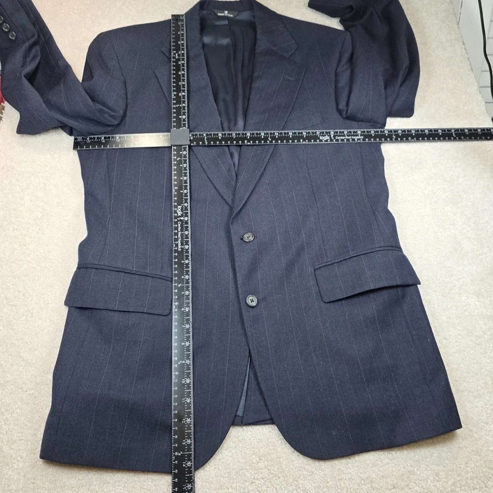 Polo University Club Ralph Lauren Blazer Mens 42L Blue Pinstripe Made In USA